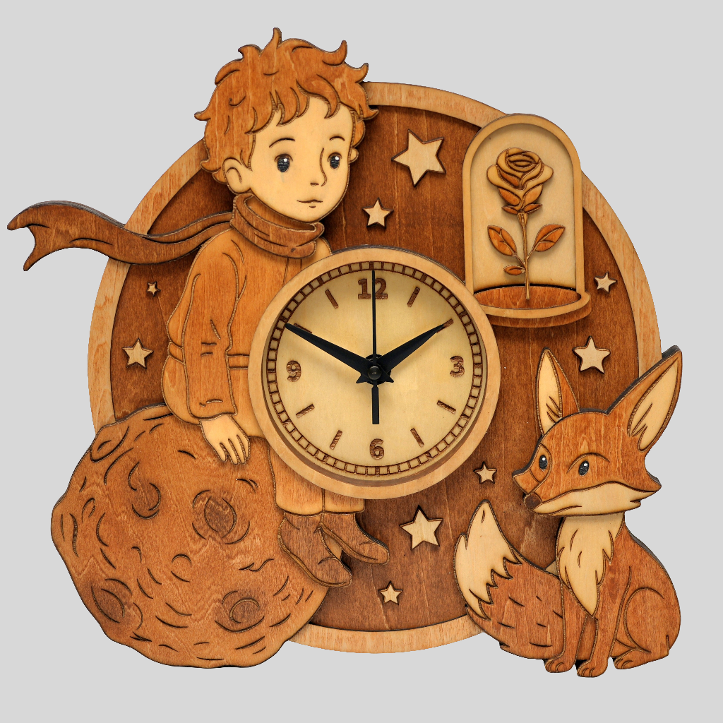 The Little Prince - Wooden Wall Clock