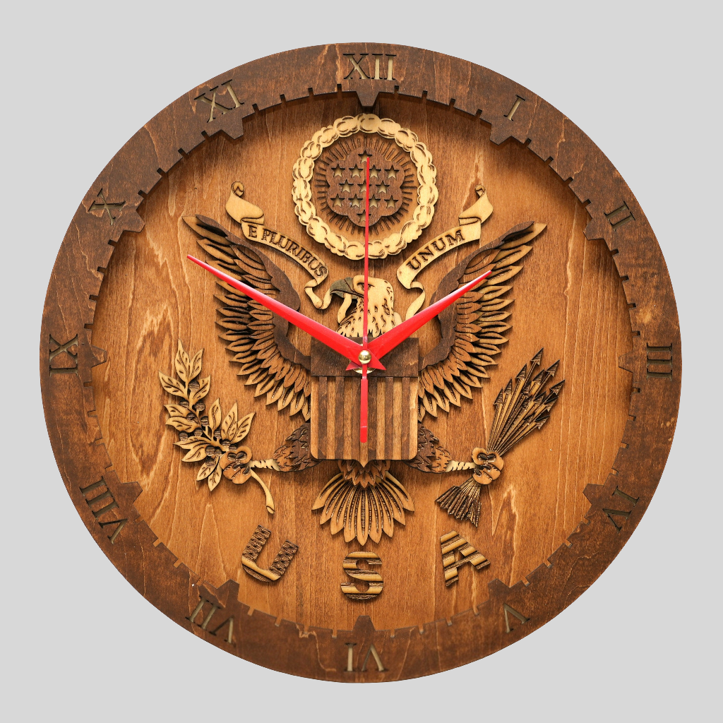 Coat of Arms - Wooden Wall Clock